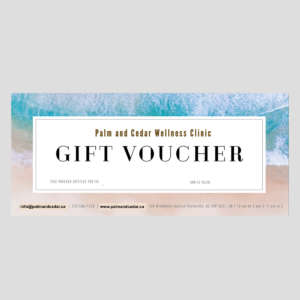 Spa Gift Certificate Palm and Cedar Parksville