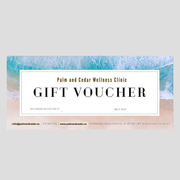 Spa Gift Certificate Palm and Cedar Parksville